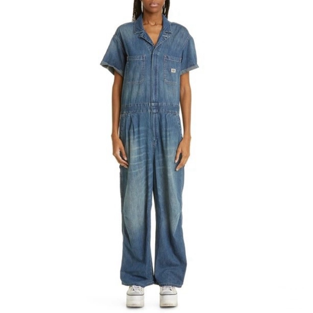 💕 R13 Debbie short sleeve coverall in Windsor blue size S JLo jumpsuit onesie - Picture 12 of 13